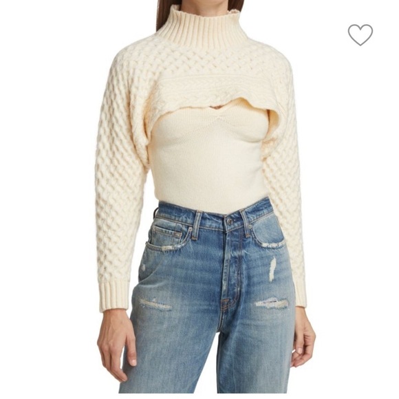 ASTR THE LABEL Imani 2-Piece Cream Knit Cutout Sweater Set NWOT - Picture 3 of 16